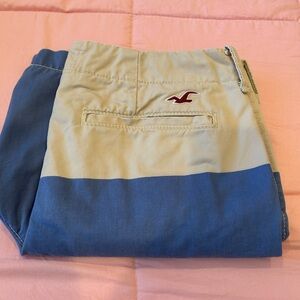 Hollister Blue and Tan Shorts